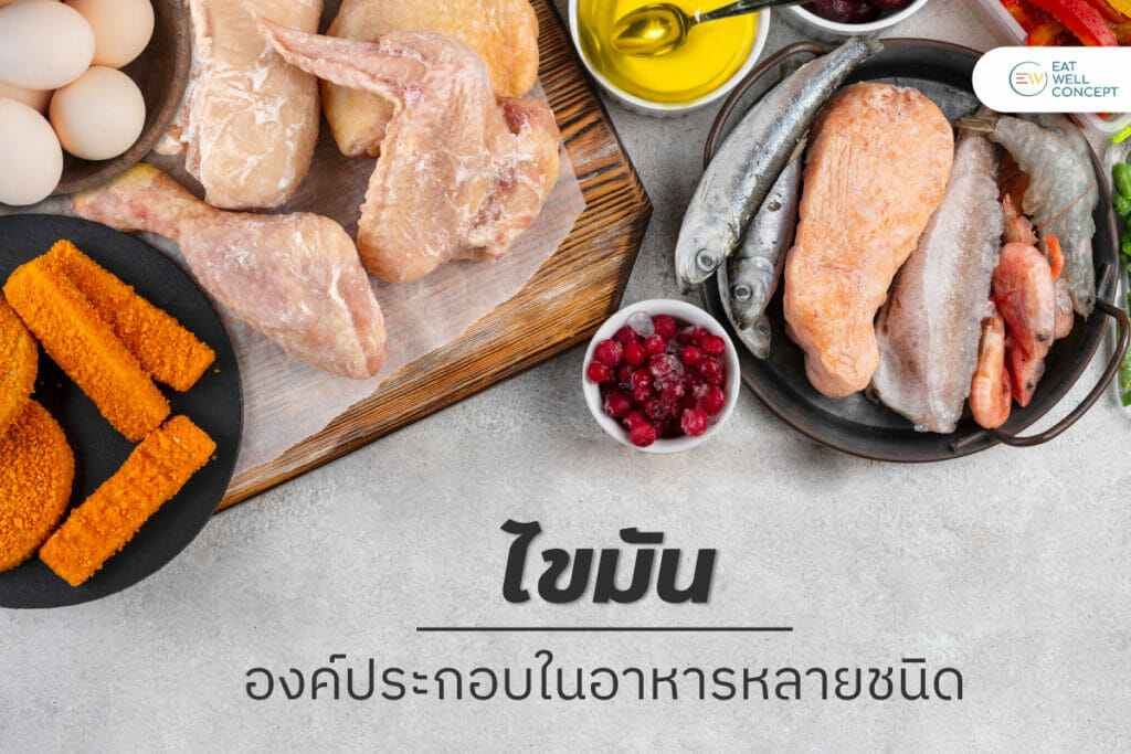 ไขมัน องค์ประกอบในอาหารหลายชนิด
